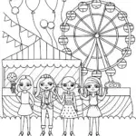 Bratz Dolls’ Night at the Carnival Coloring Page