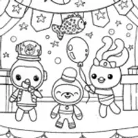 Octonauts Underwater Carnival Celebration Coloring Page