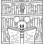 Mickey Mouse’s Magical Book Adventure Coloring Page
