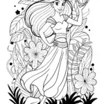 Jasmine’s Mystical Lantern Adventure Coloring Page