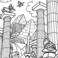 Goku’s Time-Traveling Adventure Coloring Page
