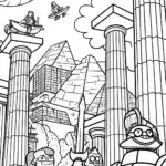 Goku’s Time-Traveling Adventure Coloring Page