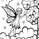 The Fairy’s Enchanted Orchard Coloring Page