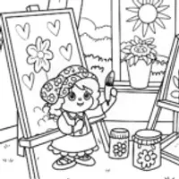 Strawberry Shortcake’s Berry Art Studio Coloring Page