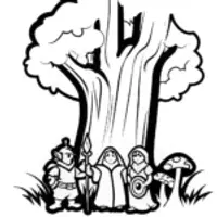 Guardians of the Mystic Grove Coloring Page