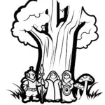 Guardians of the Mystic Grove Coloring Page