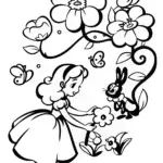 Belle in her magical garden