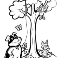 Superhero Pet Rescue Mission Coloring Page