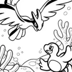 Lugia and the Ocean’s Guardians Coloring Page