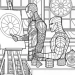 Avengers Art Day Coloring Page