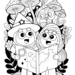Bluey and Bingo’s Enchanted Forest Adventure Coloring Page