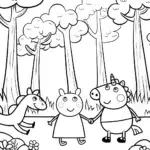 Peppa Pig’s Fairy Tale Adventure Coloring Page