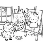 Peppa Pig’s Colorful Art Exploration