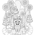 Minion Adventure in Candyland Coloring Page