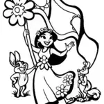 Jasmine’s Whimsical Parade Coloring Page