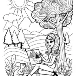Barbie’s Art Adventure Coloring Page