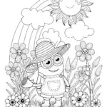 Minion’s Garden of Giggles Coloring Page