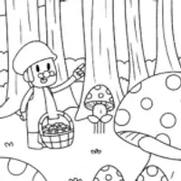 Luigi’s Mushroom Adventure Coloring Page
