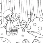 Luigi’s Mushroom Adventure Coloring Page