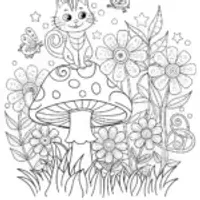 Rainbow Friends in the Enchanted Forest Coloring Page