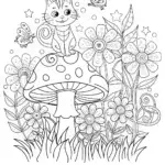 Rainbow Friends in the Enchanted Forest Coloring Page