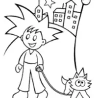 Goku’s Intergalactic Pet Parade Coloring Page