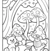 Care Bears in the Magical Forest Coloring Page