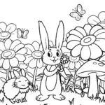 Banban and the Musical Garden Band Coloring Page