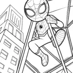 Miles Morales Kaleidoscopic Climb Coloring Page