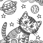 Galaxy’s Cosmic Adventure Coloring Page