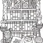 The Enchanted Library Coloring Page