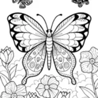 Butterfly of the Enchanted Garden Coloring Page