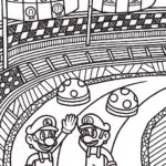 Mario and Luigi Racing Adventure Coloring Page
