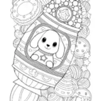 Cinnamoroll’s Galactic Adventure Coloring Page