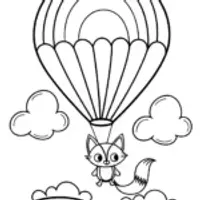 Rainbow Dreams: Skyward Adventures Coloring Page
