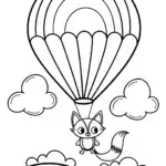Rainbow Dreams: Skyward Adventures Coloring Page
