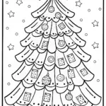 The Christmas Wishes Tree Coloring Page