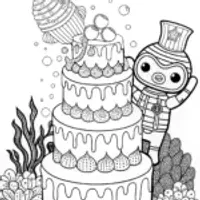 Octonauts Underwater Baking Contest Coloring Page