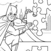 Batman and the Puzzle of Possibilities Coloring Page