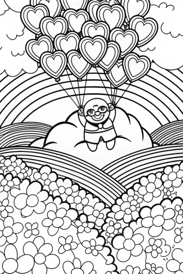A coloring page of Heartfelt Dreams Coloring Page