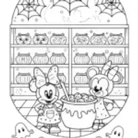 Mickey and Minnie’s Haunted Bakery Adventure Coloring Page