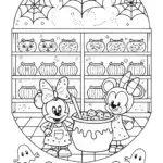 Mickey and Minnie’s Haunted Bakery Adventure Coloring Page