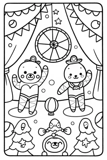 A coloring page of Octonauts Undersea Circus Coloring Page