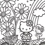 Hello Kitty’s Enchanted Garden Coloring Page