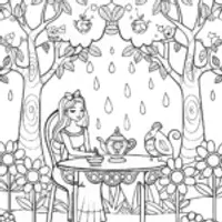 Jasmine’s Dreamy Tea Blossom Coloring Page