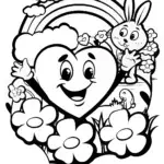Heartfelt Adventures in the Garden Coloring Page