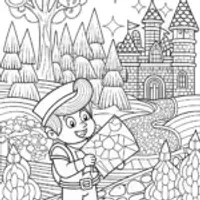Luigi’s Treasure Map Adventure Coloring Page