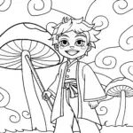 Demon Slayer and Shadow Demon Coloring Page