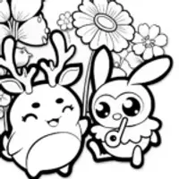 Squishmallow Garden Orchestra Coloring Page