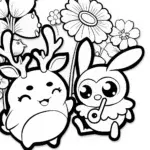 Squishmallow Garden Orchestra Coloring Page